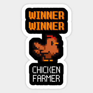 Winner Winner Chicken Farmer Chickens Poultry Fun Sticker